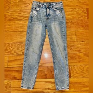 Distressed Straight Jeans